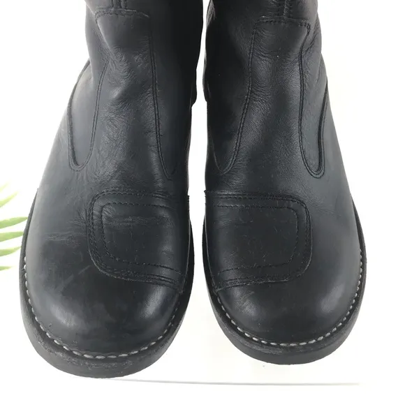 Fox Racing Super Rider Black Leather Street Mortocycle Boots Mens Size 10 Korea