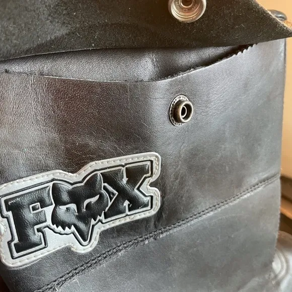 Fox Racing Super Rider Black Leather Street Mortocycle Boots Mens Size 10 Korea