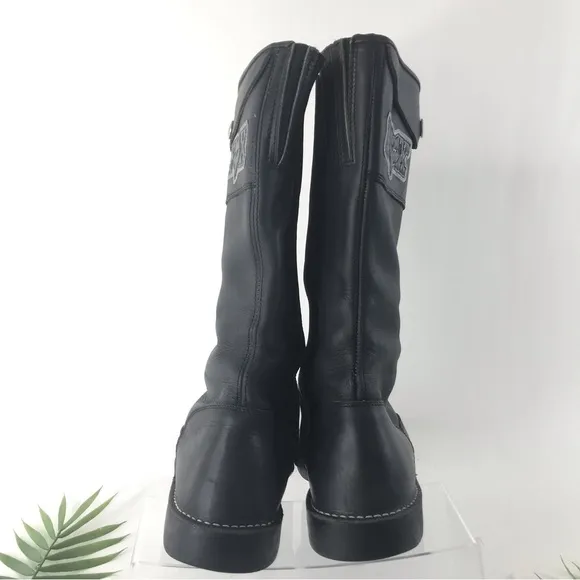 Fox Racing Super Rider Black Leather Street Mortocycle Boots Mens Size 10 Korea