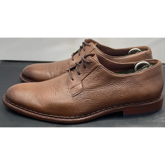 FRANCO CUADRA Chestnut Brown Derby Shoes Genuine Deer Leather Fast Ship Mens 9