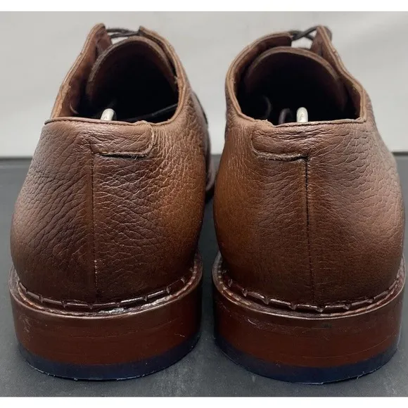 FRANCO CUADRA Chestnut Brown Derby Shoes Genuine Deer Leather Fast Ship Mens 9