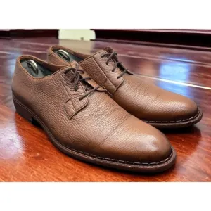 FRANCO CUADRA Chestnut Brown Derby Shoes Genuine Deer Leather Fast Ship Mens 9