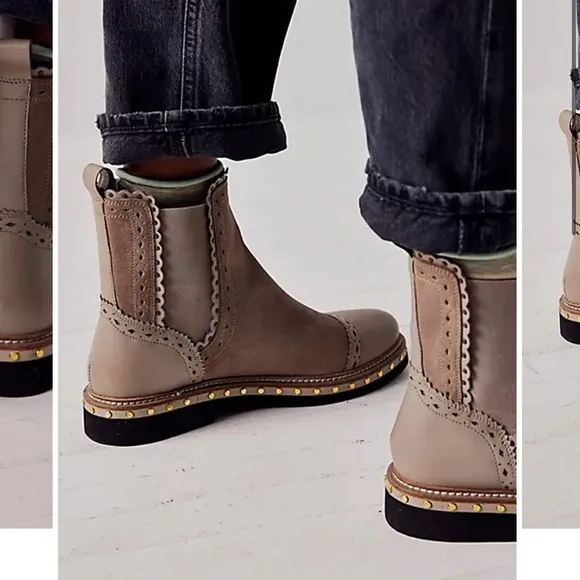 Free People Atlas Chelsea Boots Taupe 39