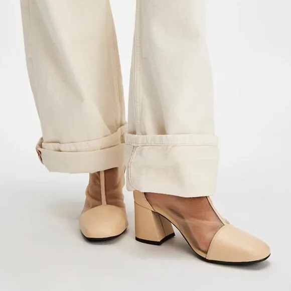 Free People Wisteria Mesh Ankle Length Boots Resortwear Nude Tan