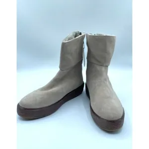 Free People x Cougar Cozy Up Shearling Boot Fur Line Suede Taupe Sz 11 NWOB $198