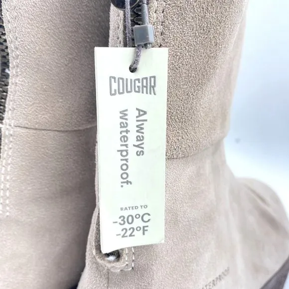 Free People x Cougar Cozy Up Shearling Boot Fur Line Suede Taupe Sz 11 NWOB $198