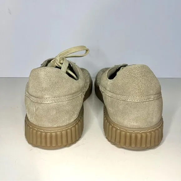 Free People Wimberley Woven Soft Suede Sneaker Moonrock 11 NIB
