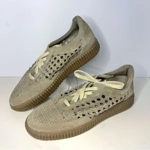 Free People Wimberley Woven Soft Suede Sneaker Moonrock 11 NIB