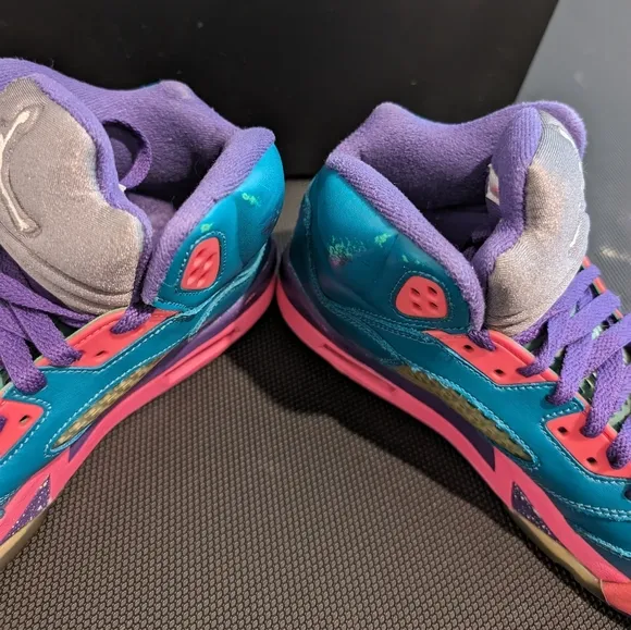 FREE SHIP | Youth 5.5 | Jordan 5 Retro Tropical Teal | Gently Used | 440892-307
