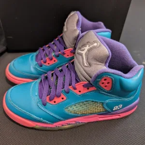 FREE SHIP | Youth 5.5 | Jordan 5 Retro Tropical Teal | Gently Used | 440892-307
