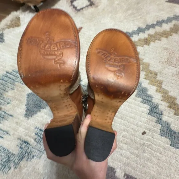 FREEBIRD BY STEVEN Balboa Tan Leather Ankle Boots Size 8 NWOT