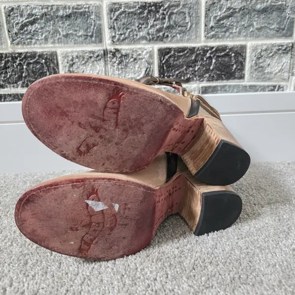 Freebird By Steven Women's Taupe Raeanne 8 Leather Heel Shoes Size 8
