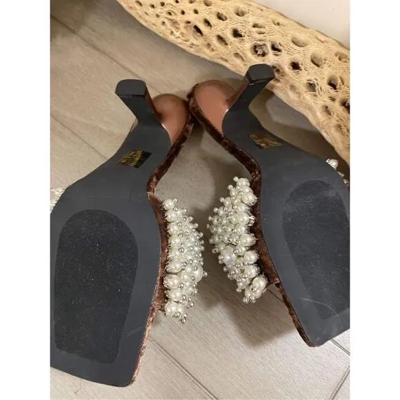 Free People x Jeffrey Campbell Portia Pearl Heels Size 6.5