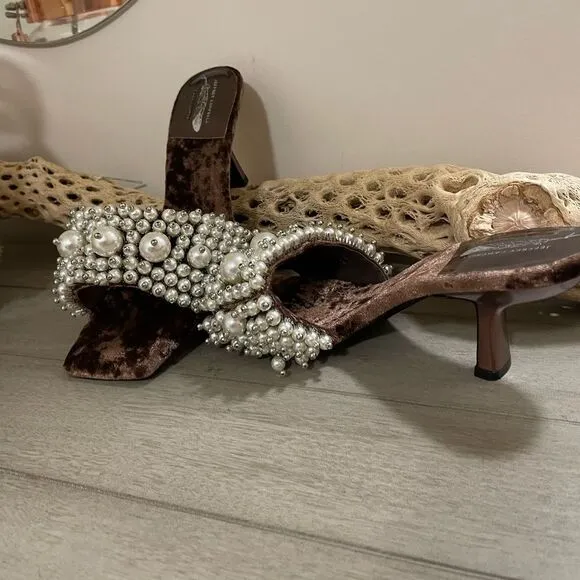 Free People x Jeffrey Campbell Portia Pearl Heels Size 6.5