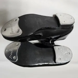 Freestyle Black Patent Leather Tap Shoes Used, Size 10 Child