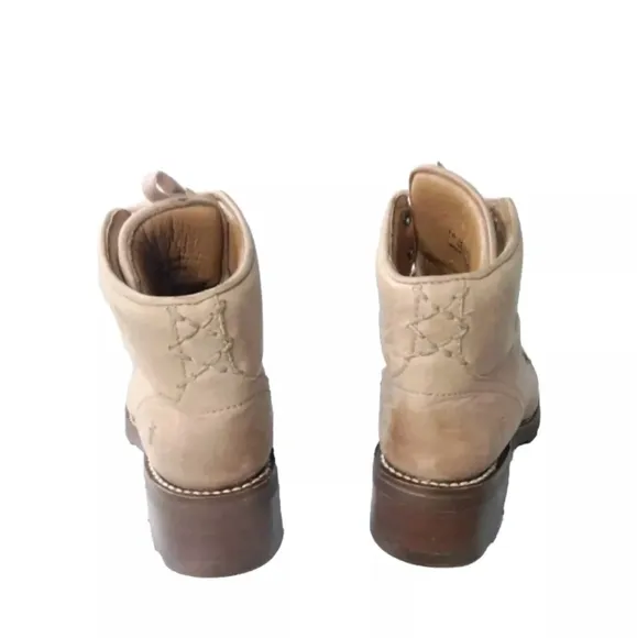 Frye Alta Leather Hiker Boots Women's' Size 7 B Tan &amp; Brown