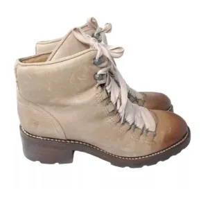 Frye Alta Leather Hiker Boots Women's' Size 7 B Tan &amp; Brown