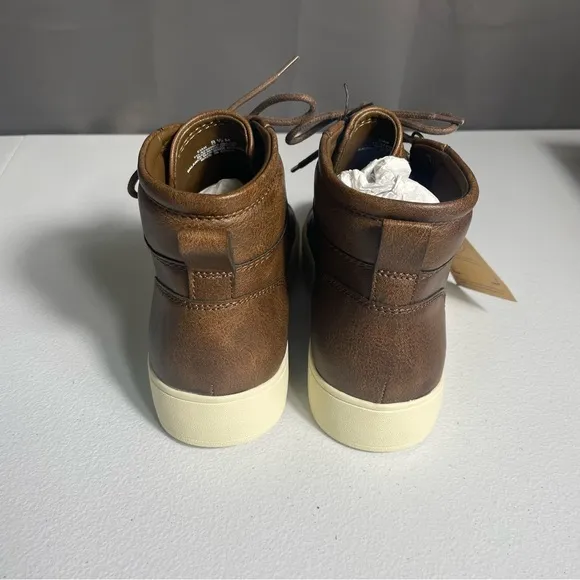 Frye and Co. Tan Suede Chukka Boots with White Rubber Sole and Brown Laces