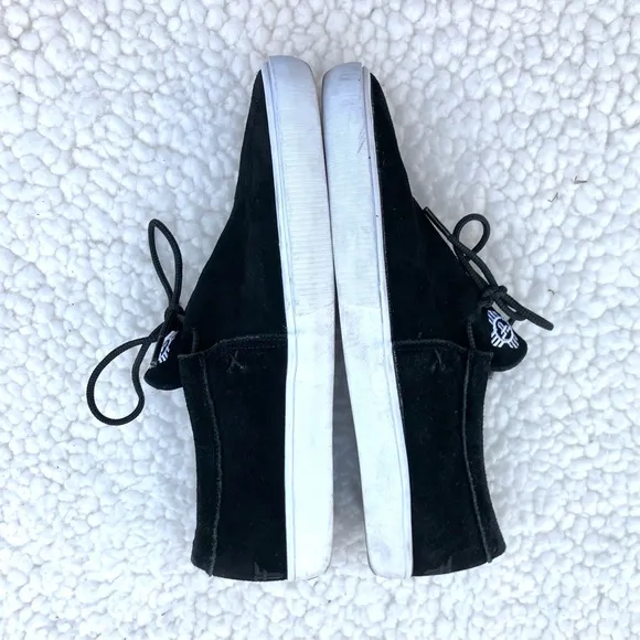 Frye Apache Black Suede Sneakers Mens Sz 8, Women’s Sz 10