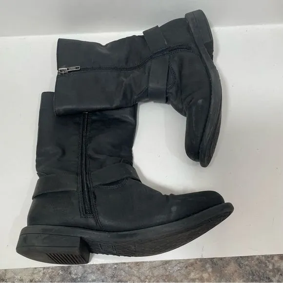 Frye Black Harness Rivet Leather Boots