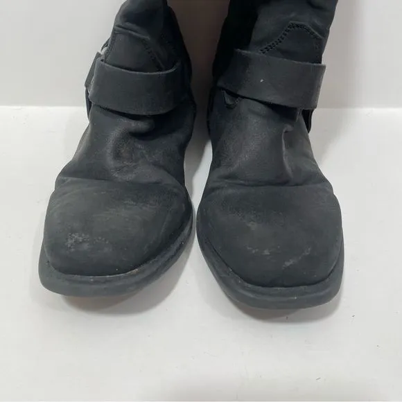 Frye Black Harness Rivet Leather Boots