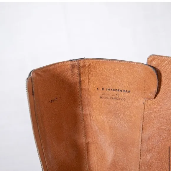Frye Black Leather Rider Boots