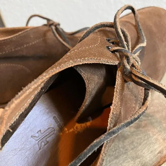 Frye Brown Suede Lace-Up Ankle Arden Chukka Boots Men's Size 7.5