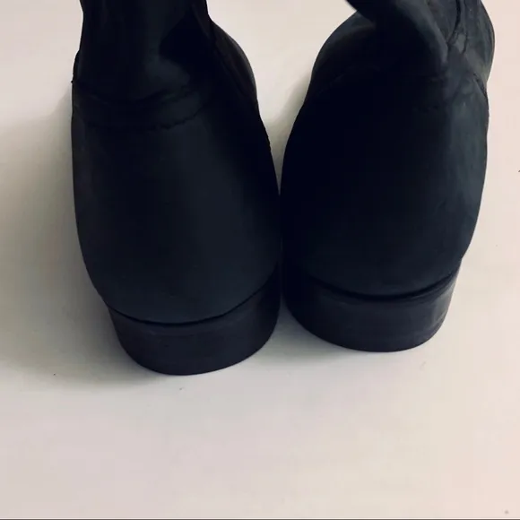 Frye Cara Roper Black Leather Boots