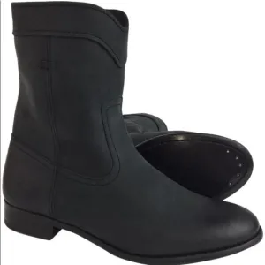 Frye Cara Roper Black Leather Boots