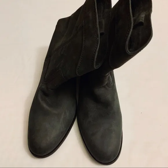 Frye Cara Roper Black Leather Boots