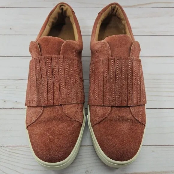 Frye Ivy Gore Womens‎ 9.5 Rosewood Pink Sneakers Leather Casual Slip On Shoes