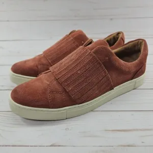 Frye Ivy Gore Womens‎ 9.5 Rosewood Pink Sneakers Leather Casual Slip On Shoes