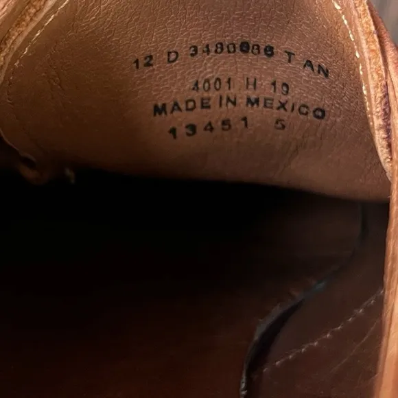 Frye James Double Monk Strap Tan Leather Shoes Loafers, Size 12