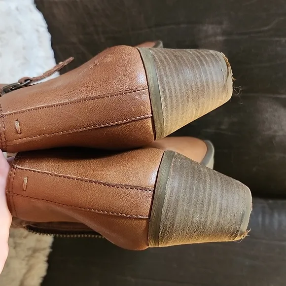 Frye Judith Double Zip Booties Brown 8M