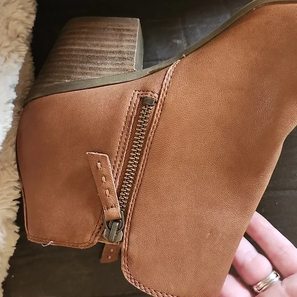 Frye Judith Double Zip Booties Brown 8M