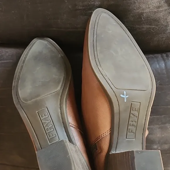 Frye Judith Double Zip Booties Brown 8M