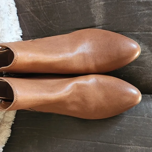 Frye Judith Double Zip Booties Brown 8M
