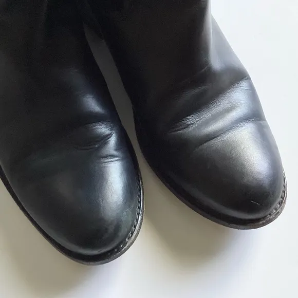 Frye Leather Melissa Button Boots - Black - 8