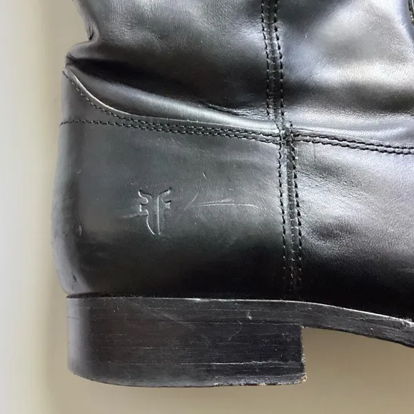 Frye Leather Melissa Button Boots - Black - 8