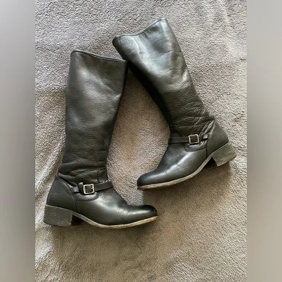 Frye Lynn Strap Knee High Riding Boots Size 7.5