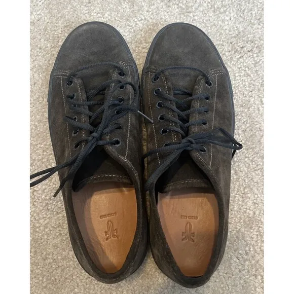 FRYE Men  Sneakers Walker Low Tops Nubuck Leather/Suede Brown UK 9, EU 43, US 10