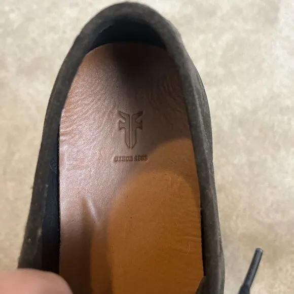 FRYE Men  Sneakers Walker Low Tops Nubuck Leather/Suede Brown UK 9, EU 43, US 10
