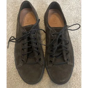 FRYE Men  Sneakers Walker Low Tops Nubuck Leather/Suede Brown UK 9, EU 43, US 10