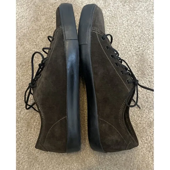 FRYE Men  Sneakers Walker Low Tops Nubuck Leather/Suede Brown UK 9, EU 43, US 10