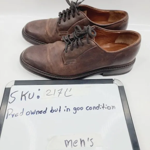 Frye Men's Brown Leather Classic Lace Up Dress Oxford Shoes Size 12D