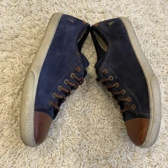 FRYE Men’s Chambers Cap Toe Low Top Suede Leather Sneakers Size 10.5