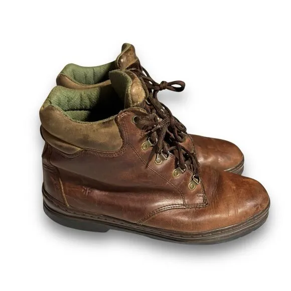 Frye Men's Lace Up Brown‎ Leather Boots Size 10.5