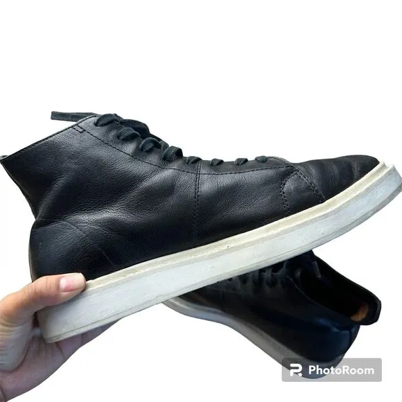 Frye Mid Top Lace Up Shoes Black Leather 3481205 Lace Up Casual Mens Size 9