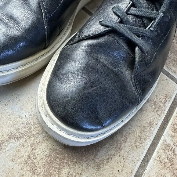 Frye Mid Top Lace Up Shoes Black Leather 3481205 Lace Up Casual Mens Size 9