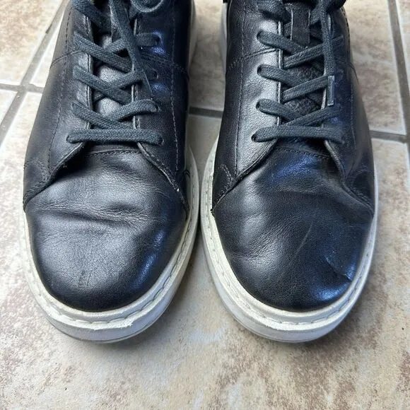 Frye Mid Top Lace Up Shoes Black Leather 3481205 Lace Up Casual Mens Size 9